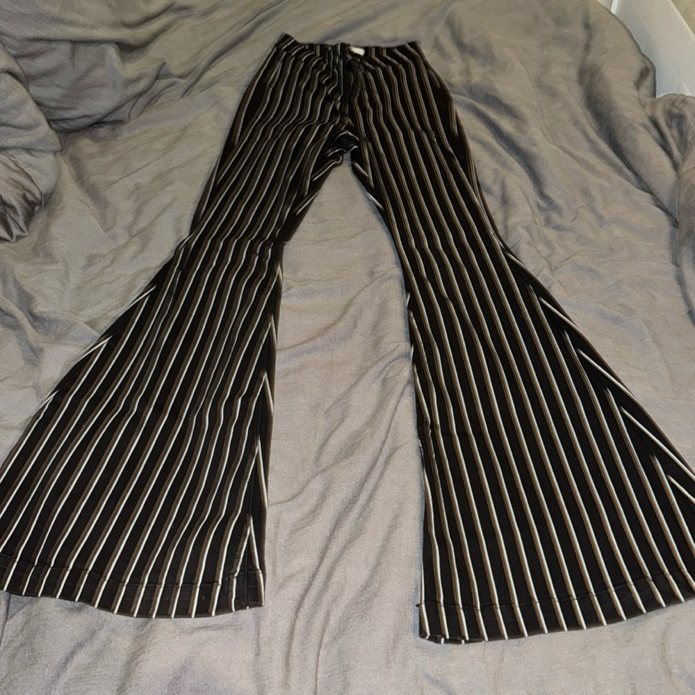 KanCan Super Flare Striped Jeans